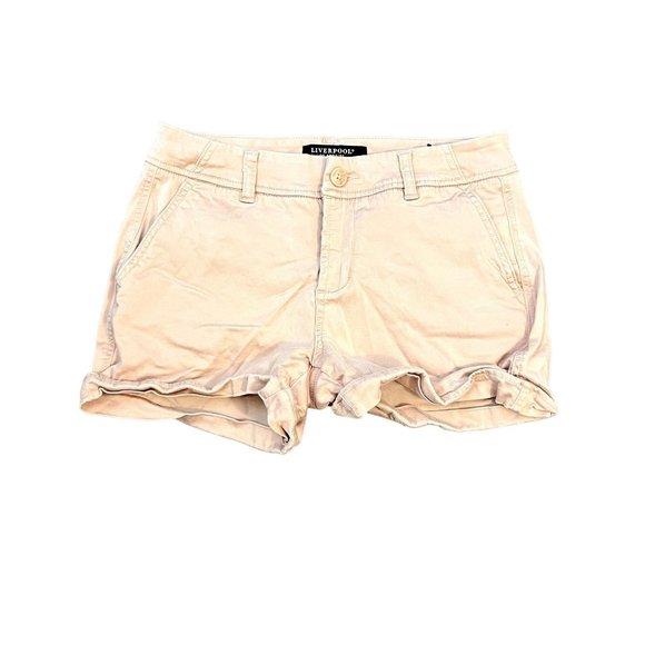 Liverpool Los Angeles Light Pink Flat Front Casual Johnny Short Size 27/4 - Picture 1 of 5